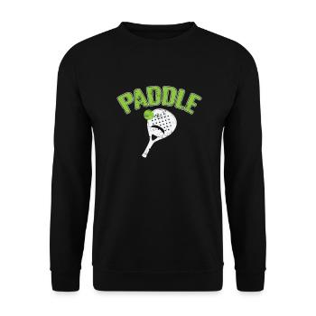 Paddle-tennis avec raquette de padel - Sweat-shirt Unisexe - noir - Devant - Alina (178cm) & Michal (187cm)