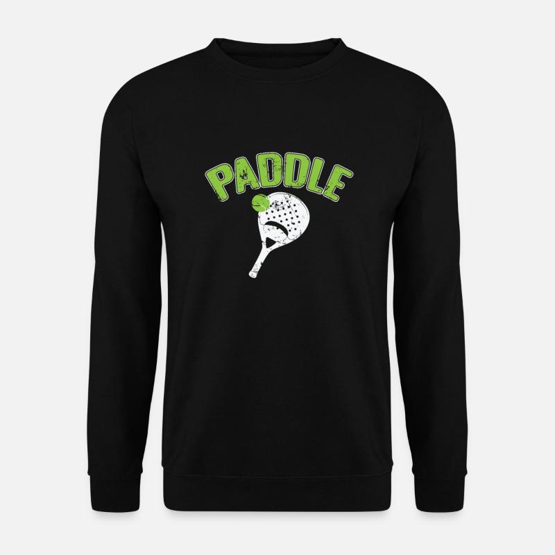 Paddle Tennis mit Padelschläger - Unisex Pullover - Schwarz
