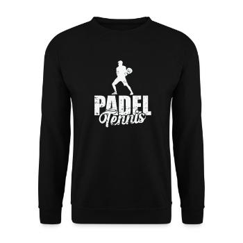 Jeu d’équipe de padel et de tennis - Sweat-shirt Unisexe - noir - Devant - Alina (178cm) & Michal (187cm)