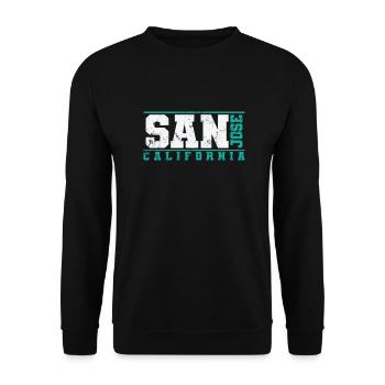 San Jose California city in the USA - Unisex Sweatshirt - black - Front - Alina (178cm) & Michal (187cm)