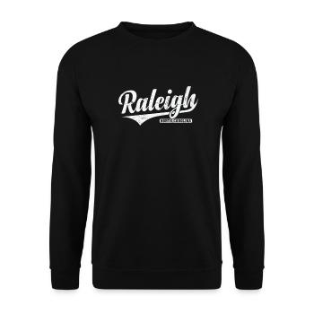 Raleigh North Carolina Stadt in den USA - Unisex Pullover - Schwarz - Vorne - Alina (178cm) & Michal (187cm)