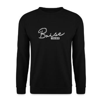 Boise, une ville de l’État de l’Idaho, aux États-Unis - Sweat-shirt Unisexe - noir - Devant - Alina (178cm) & Michal (187cm)