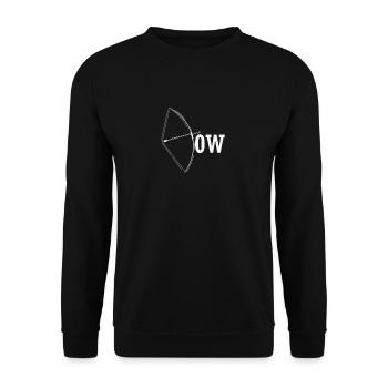Bogenschießen Bow - Unisex Pullover - Schwarz - Vorne - Alina (178cm) & Michal (187cm)