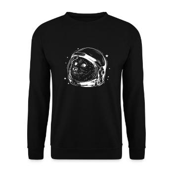 Shiba Inu Dog with Helmet - Unisex Sweatshirt - black - Front - Alina (178cm) & Michal (187cm)
