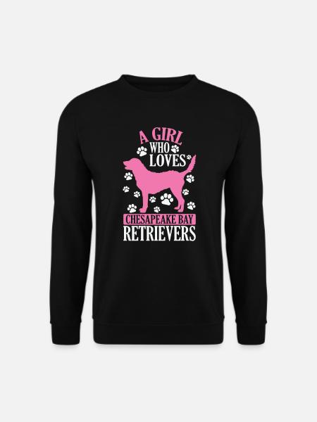 A Girl who loves Chesapeake Bay Retrievers - Unisex Pullover - Schwarz