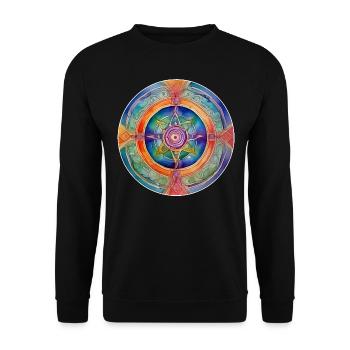 Symbol in bright colours - Unisex Sweatshirt - black - Front - Alina (178cm) & Michal (187cm)