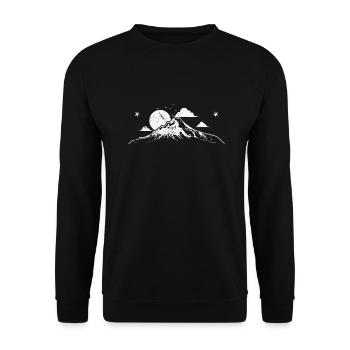 Mont Stratovolcano, Oregon, États-Unis, Portland - Sweat-shirt Unisexe - noir - Devant - Alina (178cm) & Michal (187cm)