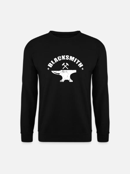 Blacksmith Anvil with Hammer - Unisex Sweatshirt - black