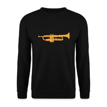 Trumpet Music Tones - Unisex Sweatshirt - black - Front - Alina (178cm) & Michal (187cm)