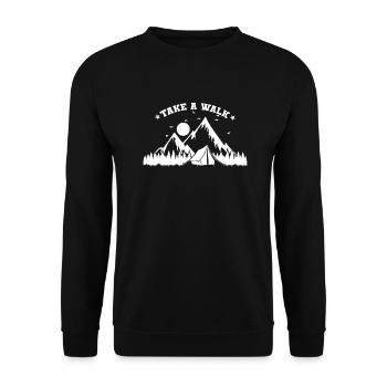 Promenez-vous Camping de survie - Sweat-shirt Unisexe - noir - Devant - Alina (178cm) & Michal (187cm)