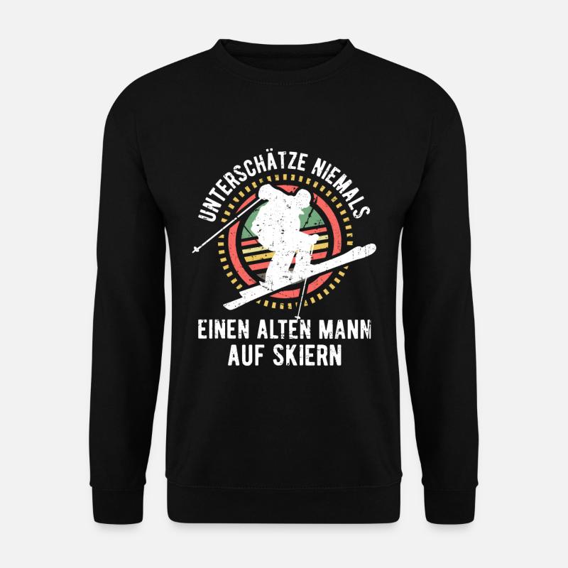 Opa Mann Lustiger Spruch Wintersport - Unisex Pullover - Schwarz