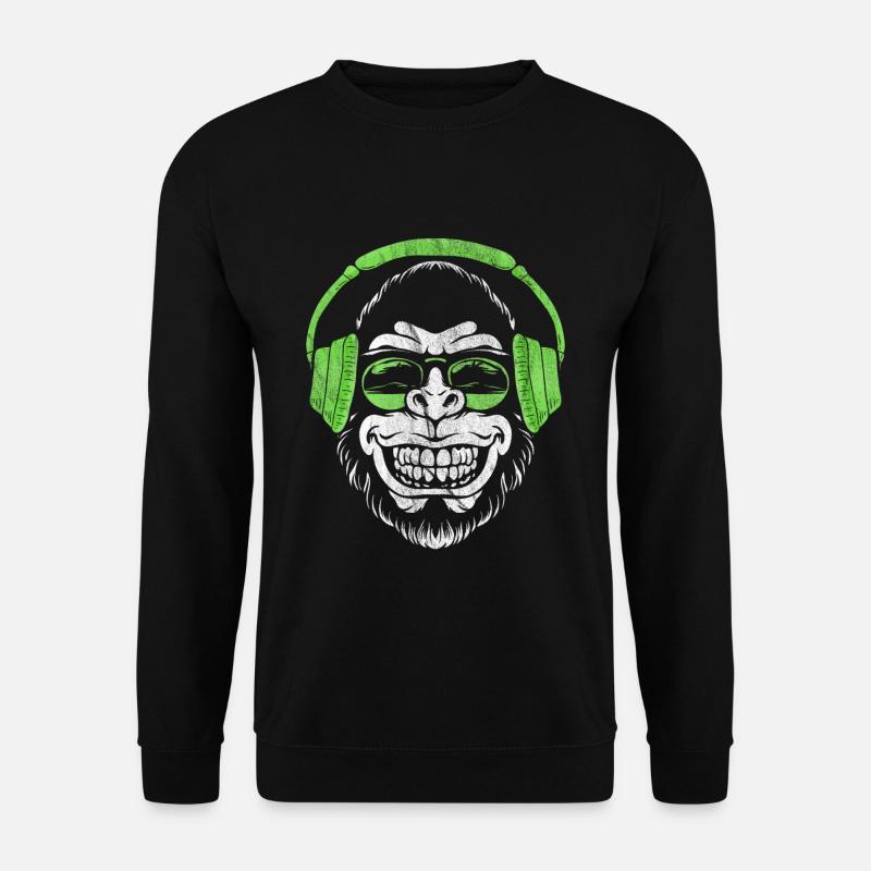 Singe DJ singe - Sweat-shirt Unisexe - noir