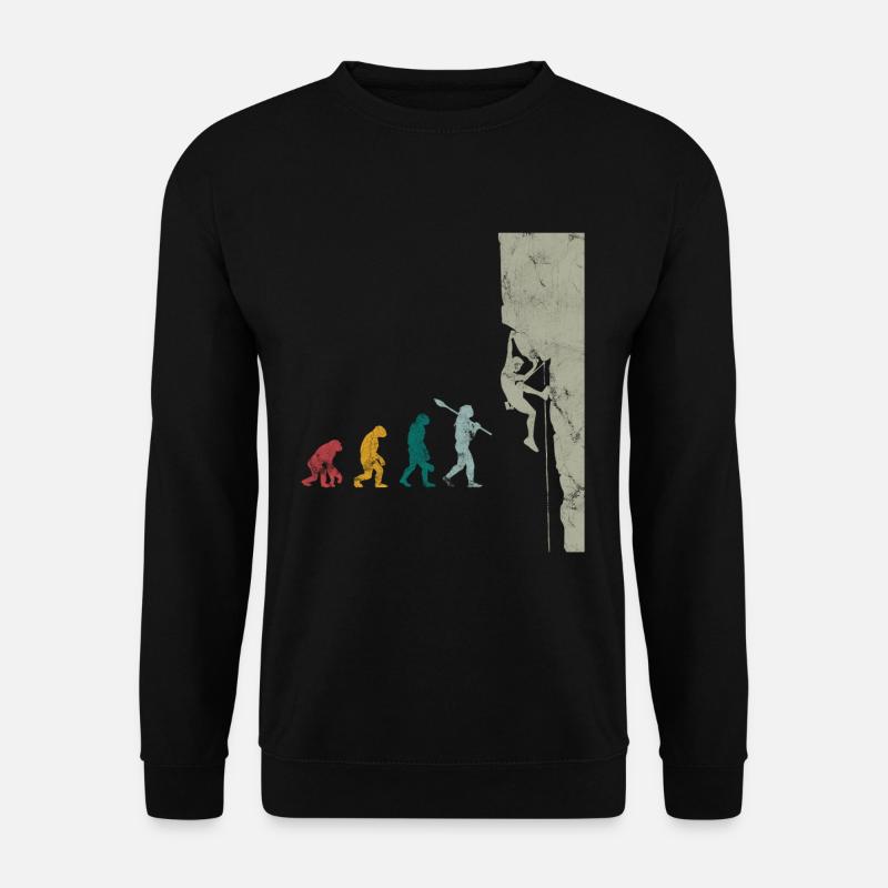 Climbing bouldering evolution - Unisex Sweatshirt - black
