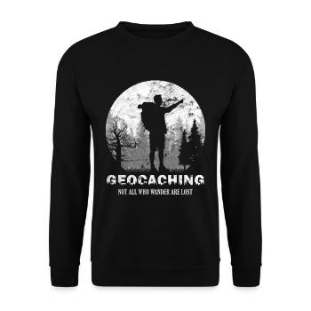 Géocache extérieure - Sweat-shirt Unisexe - noir - Devant - Alina (178cm) & Michal (187cm)