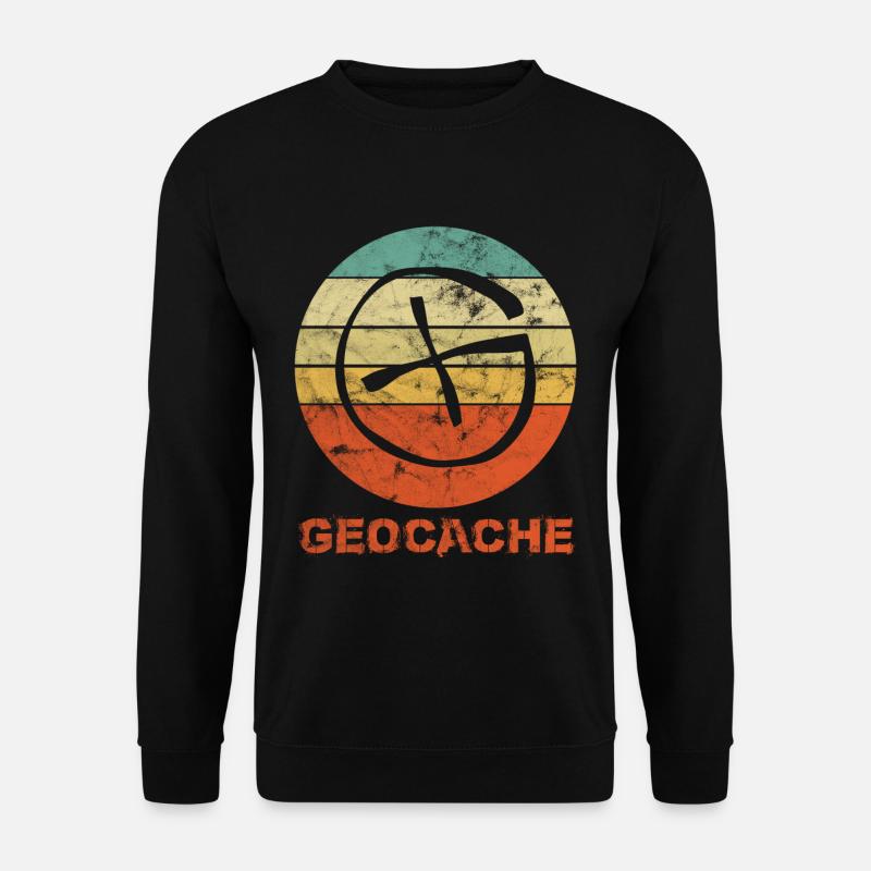 Geocaching Vintage Retro - Unisex Pullover - Schwarz
