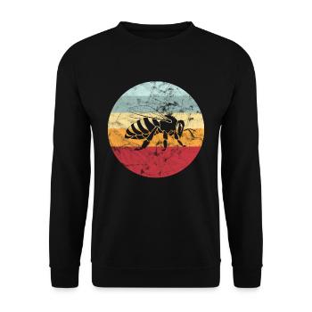 Bee beekeeper vintage gift - Unisex Sweatshirt - black - Front - Alina (178cm) & Michal (187cm)