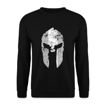 Casque Sparta Gym Cadeau Sport Motivation Spartiate - Sweat-shirt Unisexe - noir - Devant - Alina (178cm) & Michal (187cm)
