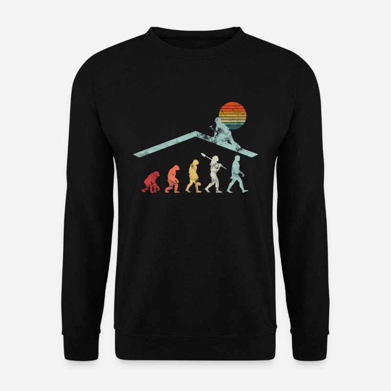 Roofing craftsman carpenter evolution - Unisex Sweatshirt - black