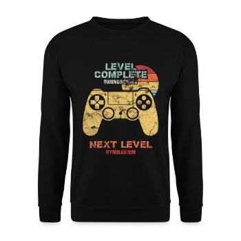 Level Complete Enrollment Gymnasium 5th grade Gam - Unisex Sweatshirt - black - Front - Alina (178cm) & Michal (187cm)