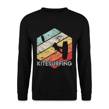 Kite surfing - Unisex Sweatshirt - black - Front - Alina (178cm) & Michal (187cm)
