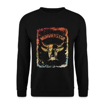 Muhviehstar - Unisex Pullover - Schwarz - Vorne - Alina (178cm) & Michal (187cm)