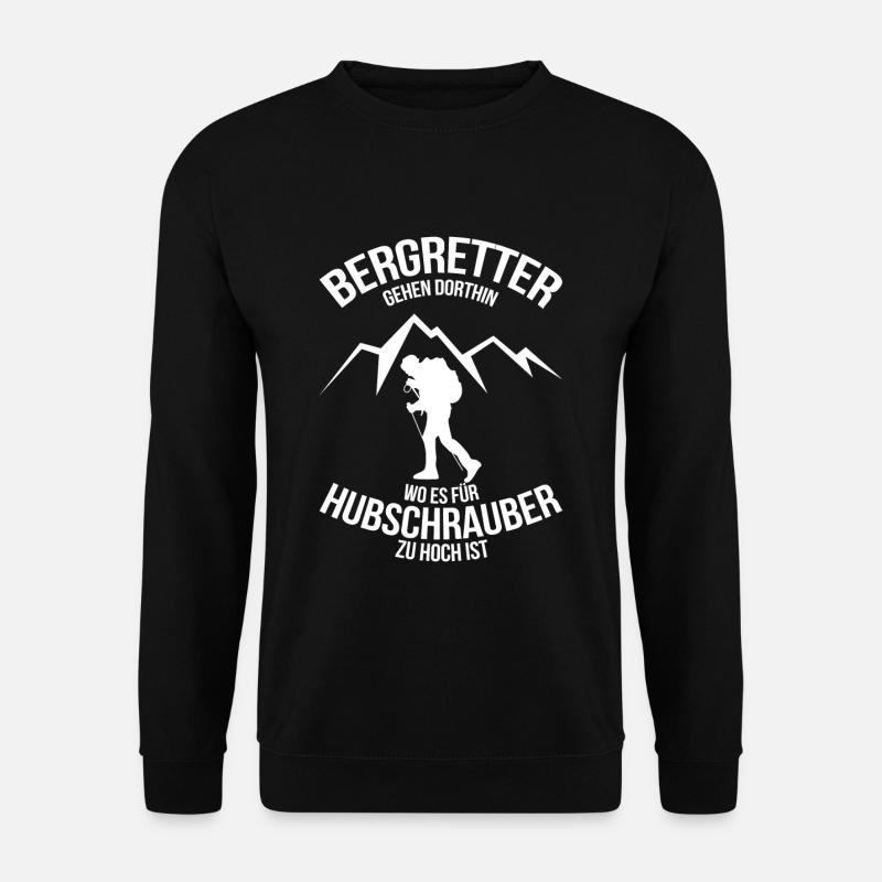 Bergretter Geschenk Bergrettung Retro - Unisex Pullover - Schwarz