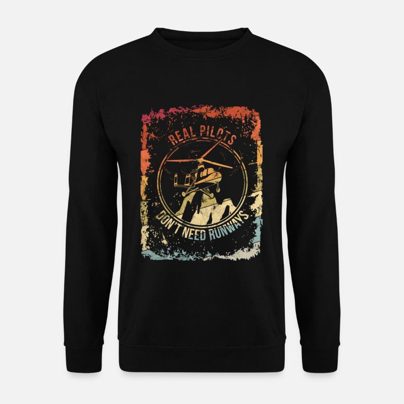Helicopter Helicopter Pilot - Unisex Sweatshirt - black