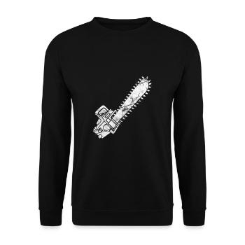 Chainsaw Lumberjack Forester Gift - Unisex Sweatshirt - black - Front - Alina (178cm) & Michal (187cm)