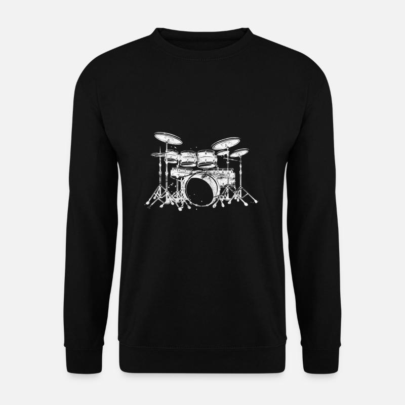 Schlagzeug Schlagzeuger Geschenk Musiker - Unisex Pullover - Schwarz