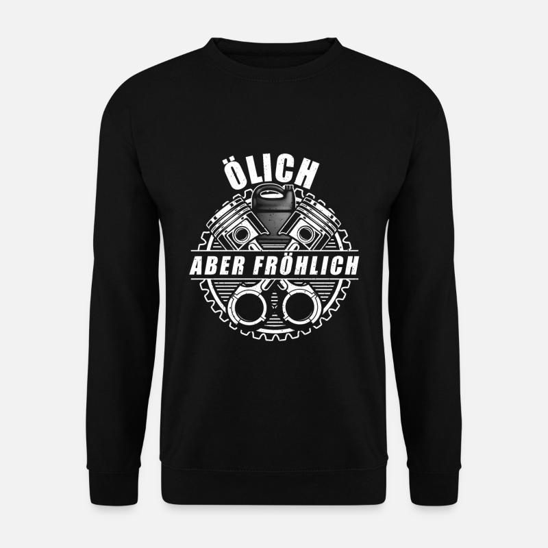 Nur ÖLICH bin ich FRÖHLICH KFZ Mechaniker Schraube - Unisex Pullover - Schwarz