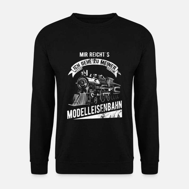 Mir reicht's ich geh zu meiner Modelleisenbahn Eis - Unisex Pullover - Schwarz