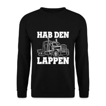 LKW Führerschein bestanden Trucker LKW Fahrer Hab - Unisex Pullover - Schwarz - Vorne - Alina (178cm) & Michal (187cm)