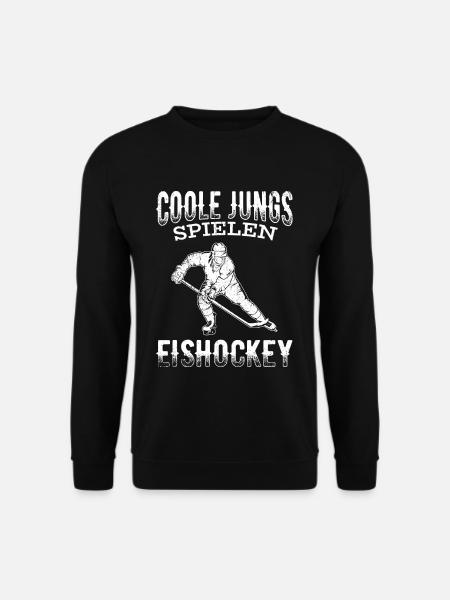 Coole Jungs spielen Eishockey Eishockeyspieler Hoc - Unisex Pullover - Schwarz