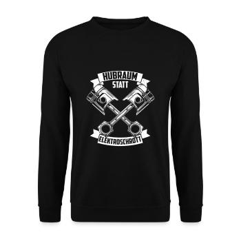 Auto Tuning Bastler KFZ Design für Schrauber Hubra - Unisex Pullover - Schwarz - Vorne - Alina (178cm) & Michal (187cm)