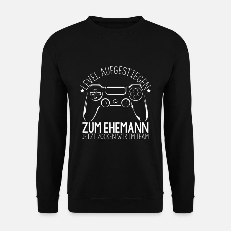 Level Aufgestiegen Zum Ehemann Zocker Gamer Gaming - Unisex Pullover - Schwarz