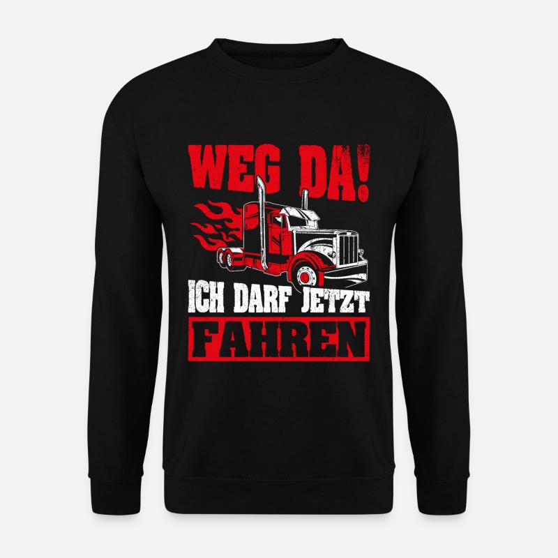 LKW Führerschein Bestanden Weg Da! Geschenk LKW-Fa - Unisex Pullover - Schwarz