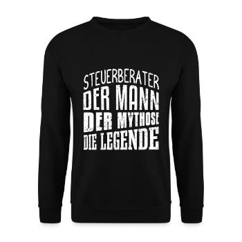 Steuerberater Mann Mythos Legende Steuerberater Ge - Unisex Pullover - Schwarz - Vorne - Alina (178cm) & Michal (187cm)
