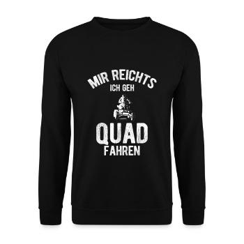 Quad Fahren | 4x4 Quad Bike Spruch - Unisex Pullover - Schwarz - Vorne - Alina (178cm) & Michal (187cm)