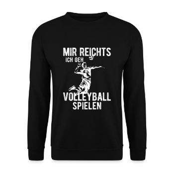 Tennis Court Tennis spielen Tennis Spieler Geschen - Unisex Pullover - Schwarz - Vorne - Alina (178cm) & Michal (187cm)