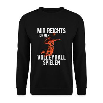 Tennis Court Tennis spielen Tennis Spieler Geschen - Unisex Pullover - Schwarz - Vorne - Alina (178cm) & Michal (187cm)