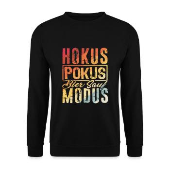 Hokus Pokus Bier Sauf Modus Geschenk Malle Party B - Unisex Pullover - Schwarz - Vorne - Alina (178cm) & Michal (187cm)