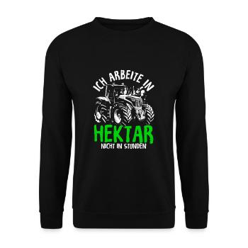 Beruf Bauer Traktor Landwirt Landwirtschaft Agrar - Unisex Pullover - Schwarz - Vorne - Alina (178cm) & Michal (187cm)