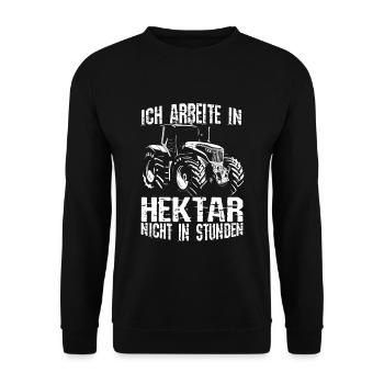 Beruf Bauer Traktor Landwirt Landwirtschaft Agrar - Unisex Pullover - Schwarz - Vorne - Alina (178cm) & Michal (187cm)