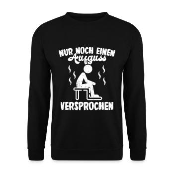Saunameister - Geschenk Sauna Spruch Saunieren - Unisex Pullover - Schwarz - Vorne - Alina (178cm) & Michal (187cm)