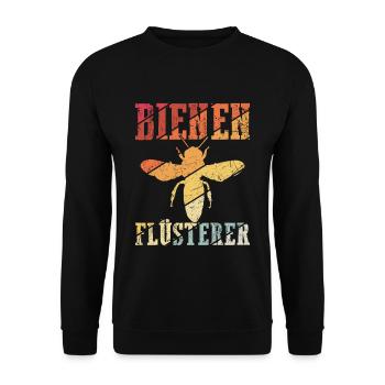 Bienen Flüsterer - Imker Biene Imkerei - Unisex Pullover - Schwarz - Vorne - Alina (178cm) & Michal (187cm)