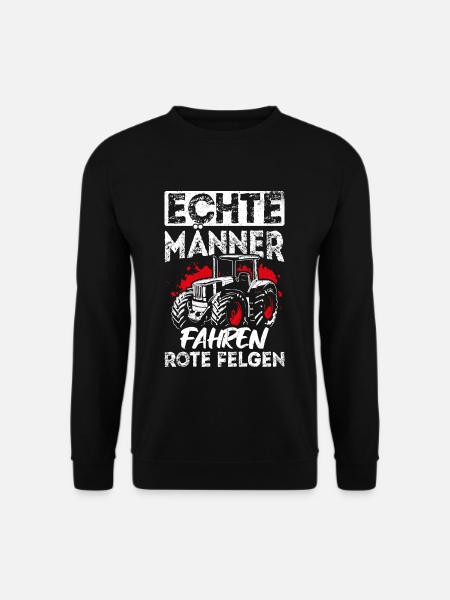 Traktor Landwirt Trecker Echte Männer Spruch Landw - Unisex Pullover - Schwarz