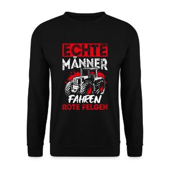 Traktor Landwirt Geschenk Landwirtschaft Bauer Tra - Unisex Pullover - Schwarz - Vorne - Alina (178cm) & Michal (187cm)