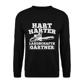 Hart Härter Landschafts Gärtner Gartenarbeit Gärtn - Unisex Pullover - Schwarz - Vorne - Alina (178cm) & Michal (187cm)