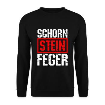 Schorn Stein Feger Schornstein Glücksbringer Kamin - Unisex Pullover - Schwarz - Vorne - Alina (178cm) & Michal (187cm)