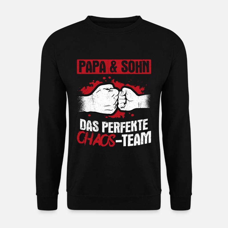 Papa & Sohn Das Perfekte Chaos Team - Vatertag Bes - Unisex Pullover - Schwarz